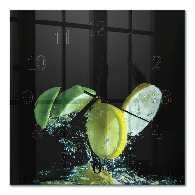 Orologio quadrato Limone e lime