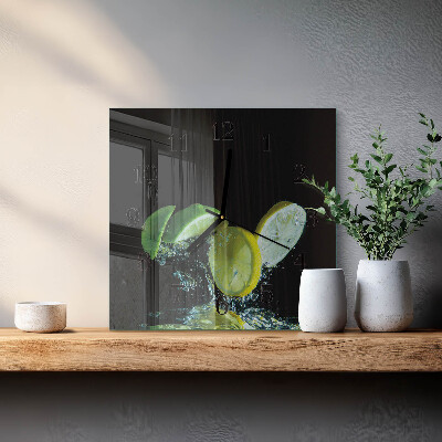 Orologio quadrato Limone e lime