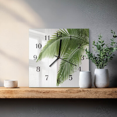 Orologio quadrato Foglie di palma