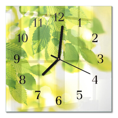 Orologio quadrato Foglie