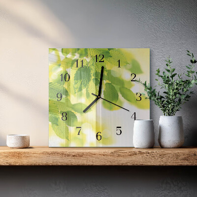 Orologio quadrato Foglie