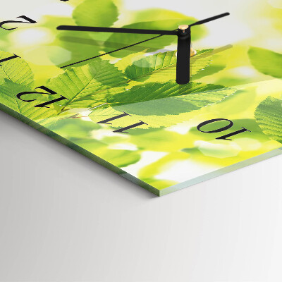 Orologio quadrato Foglie
