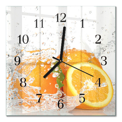 Orologio quadrato in vetro Arance