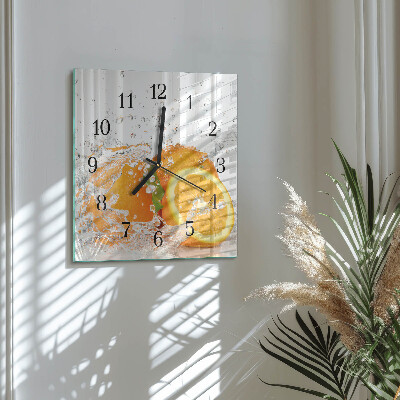 Orologio quadrato in vetro Arance