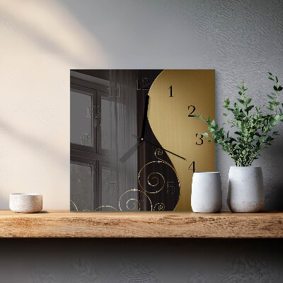Quadrato orologio da parete Arte astratta
