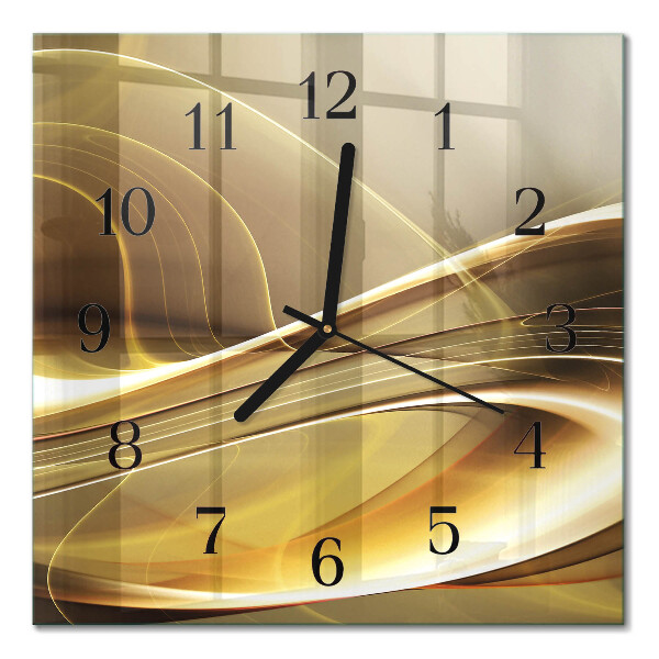 Quadrato orologio in vetro decorativo Linee astratte