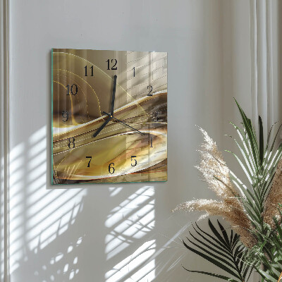 Quadrato orologio in vetro decorativo Linee astratte
