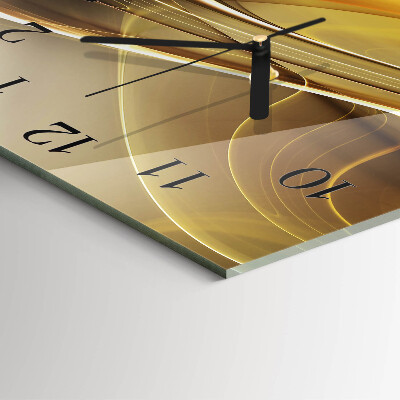 Quadrato orologio in vetro decorativo Linee astratte
