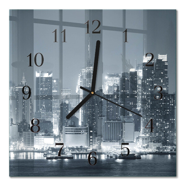 Quadrato orologio in vetro decorativo Orizzonte