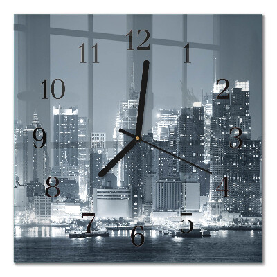 Quadrato orologio in vetro decorativo Orizzonte