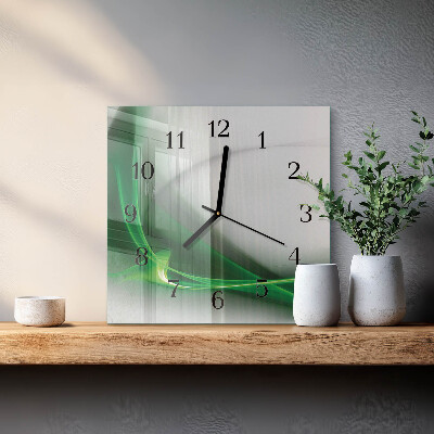 Orologio quadrato in vetro Linee astratte