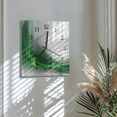 Orologio quadrato in vetro Linee astratte