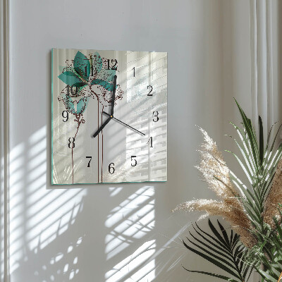 Orologio quadrato Fiori vintage
