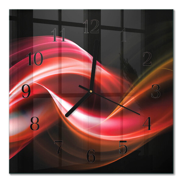 Quadrato orologio in vetro decorativo Linee astratte