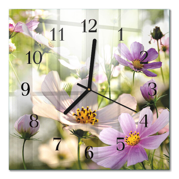Quadrato orologio in vetro decorativo Cosmo
