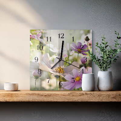 Quadrato orologio in vetro decorativo Cosmo