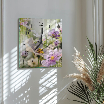 Quadrato orologio in vetro decorativo Cosmo