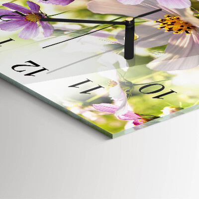 Quadrato orologio in vetro decorativo Cosmo