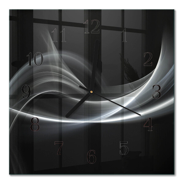 Orologio quadrato in vetro Linee astratte