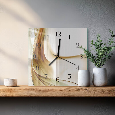 Orologio quadrato in vetro Astrazione