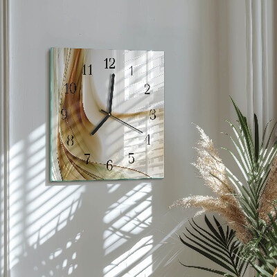 Orologio quadrato in vetro Astrazione