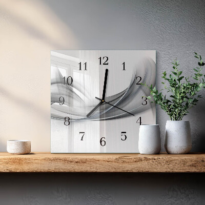Quadrato orologio in vetro decorativo Astrazione