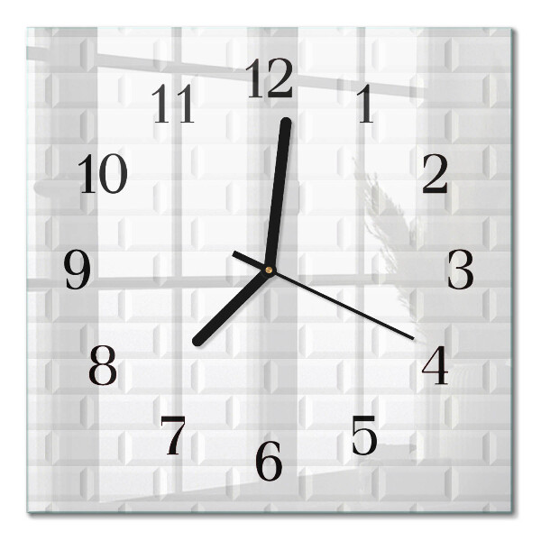Quadrato orologio in vetro decorativo Mattone
