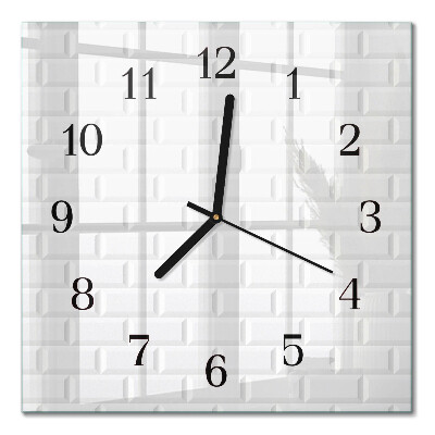 Quadrato orologio in vetro decorativo Mattone