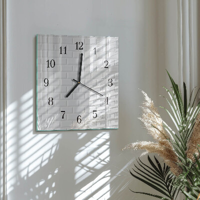 Quadrato orologio in vetro decorativo Mattone