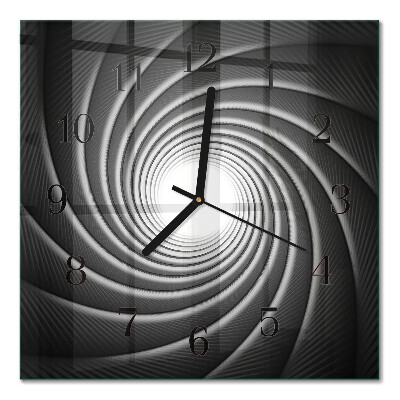 Orologio quadrato in vetro Vortice