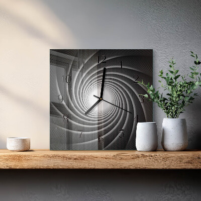 Orologio quadrato in vetro Vortice