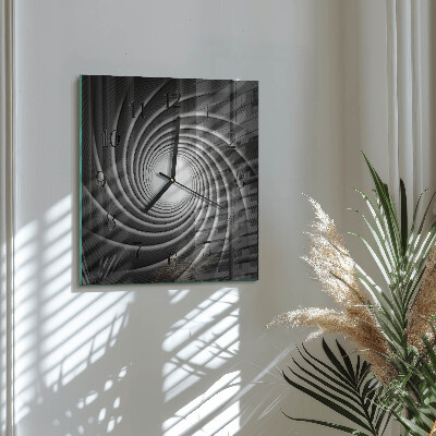 Orologio quadrato in vetro Vortice