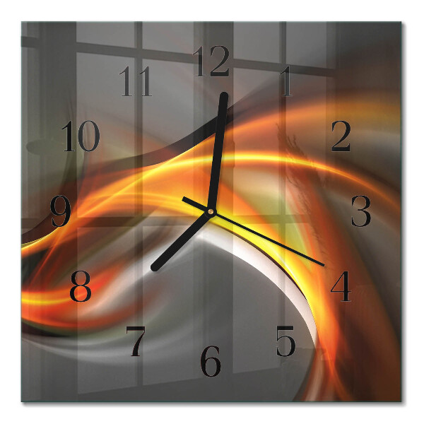 Quadrato orologio in vetro decorativo Astrazione