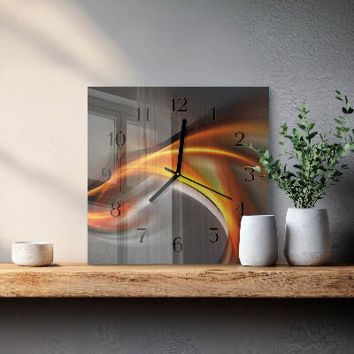 Quadrato orologio in vetro decorativo Astrazione