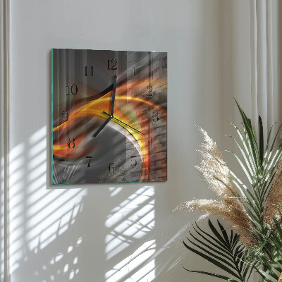 Quadrato orologio in vetro decorativo Astrazione
