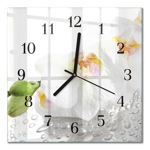 Orologio quadrato Orchidea