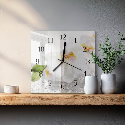 Orologio quadrato Orchidea