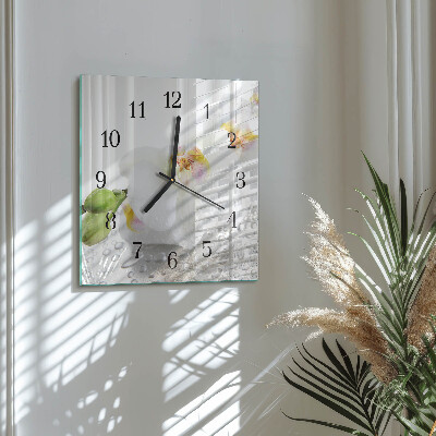 Orologio quadrato Orchidea