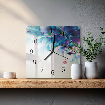 Orologio quadrato in vetro Astrazione