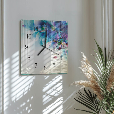 Orologio quadrato in vetro Astrazione