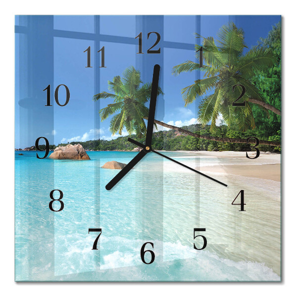 Orologio quadrato in vetro Spiaggia