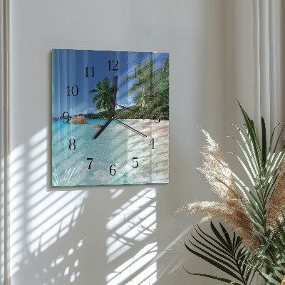 Orologio quadrato in vetro Spiaggia