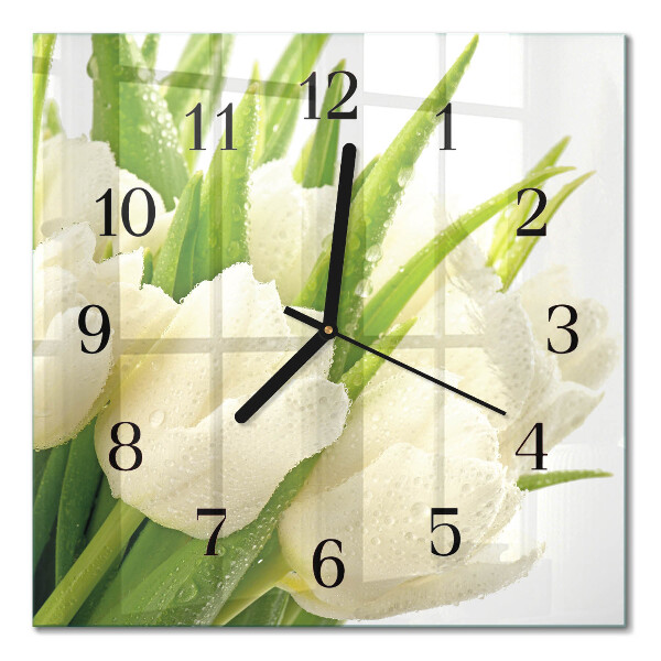 Orologio quadrato Tulipani