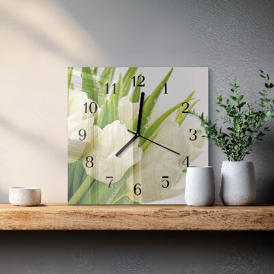 Orologio quadrato Tulipani