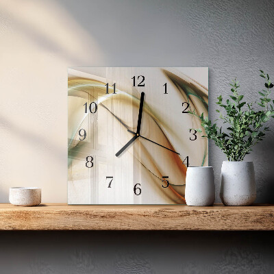 Orologio quadrato in vetro Astrazione