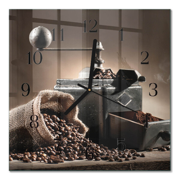 Orologio quadrato in vetro Macinacaffè