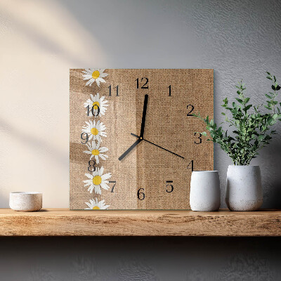 Orologio quadrato in vetro Margherita