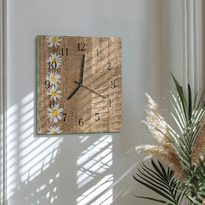 Orologio quadrato in vetro Margherita