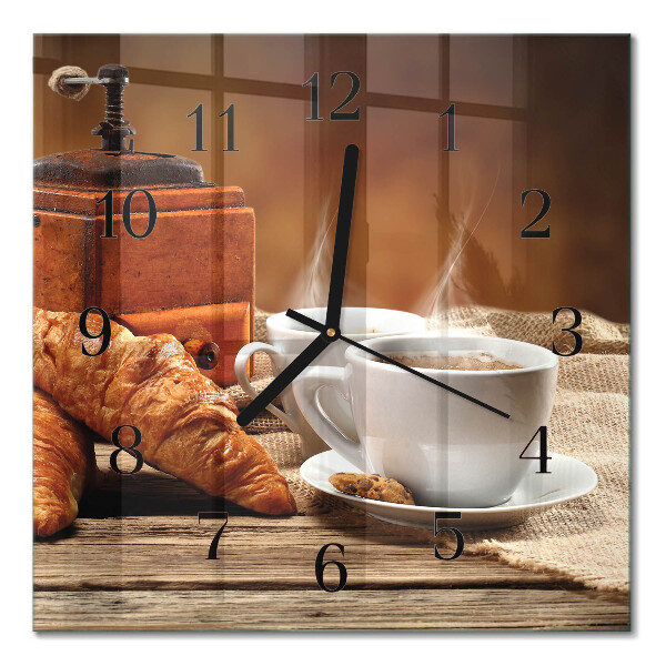 Quadrato orologio in vetro decorativo Macinacaffè