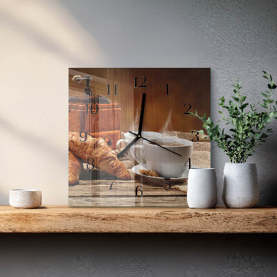 Quadrato orologio in vetro decorativo Macinacaffè